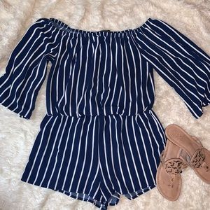 Off shoulder romper